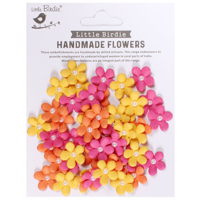 Janice Paper Flowers with Pearl Centers from Little Birdie