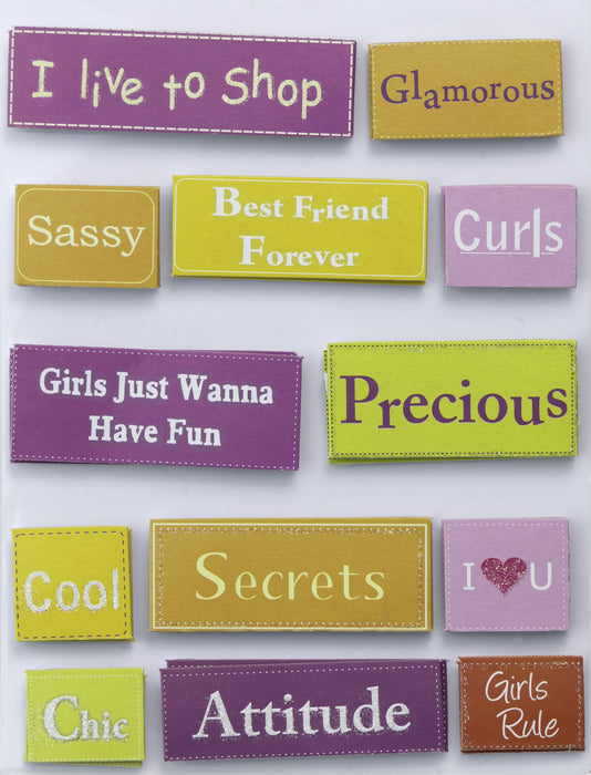 Girl Themed Stickers from Little Birdie