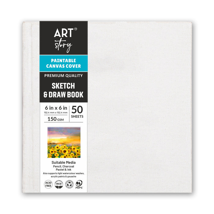 Customizable Canvas Cover Art Notebook from Little Birdie