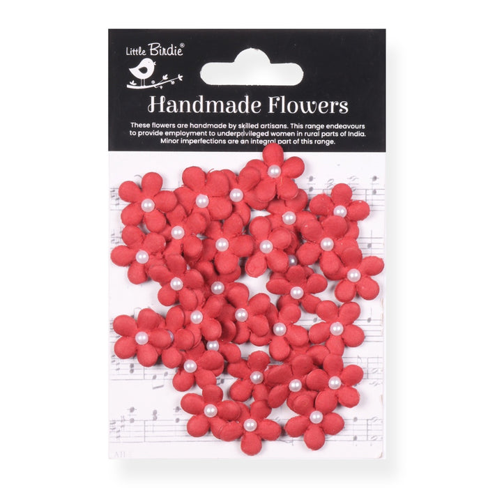 Janice Paper Flowers with Pearl Centers from Little Birdie