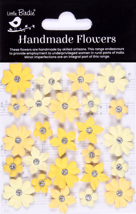 Karolina Paper Flowers with Jewel Centers from Little Birdie