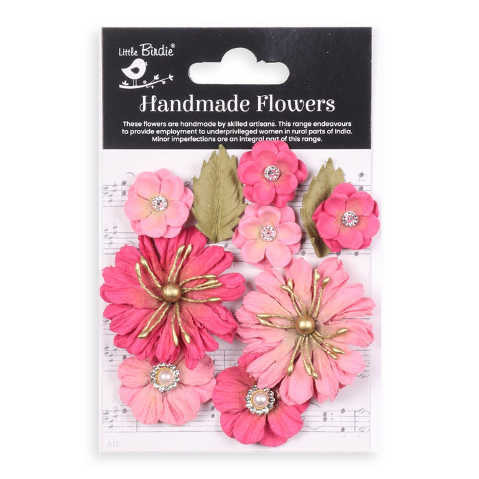 Liora Paper Flowers with Jeweled and Metallic Accents