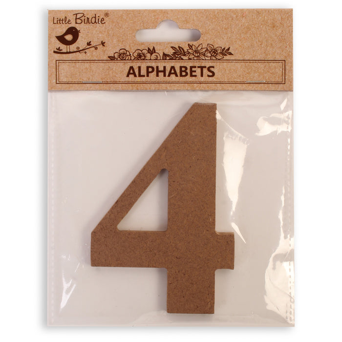 4" MDF Numbers from Little Birdie