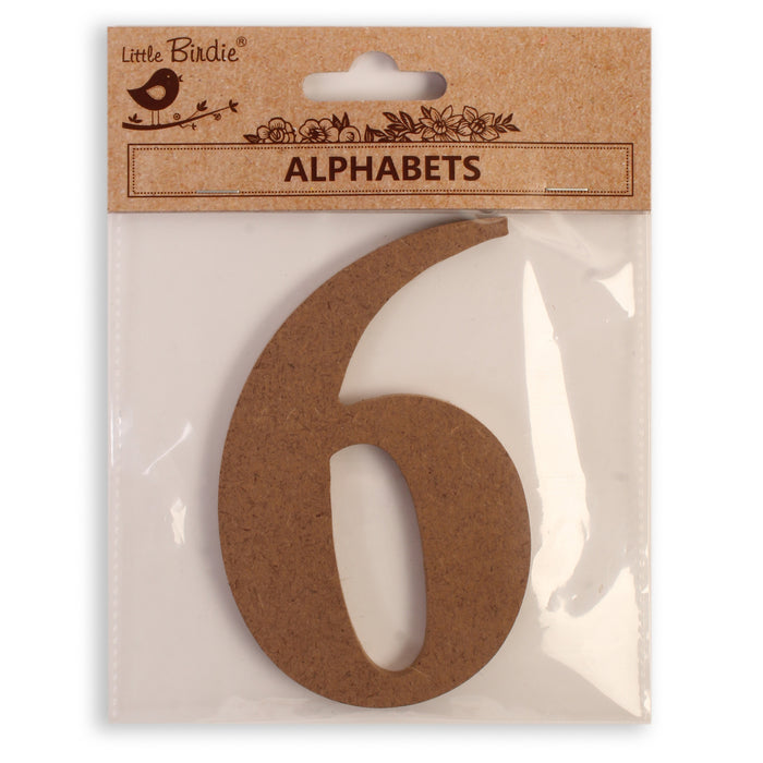 4" MDF Numbers from Little Birdie