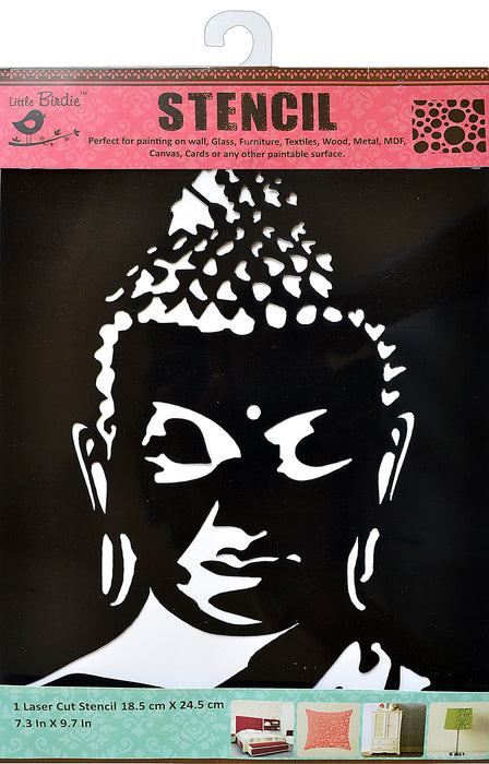 Little Birdie Reusable Stencil 7.3"X9.7"-Buddha's Blessings