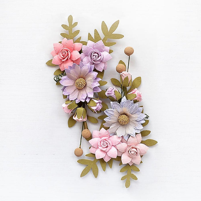 Pack of 3 - Fairy Rosa Paper Flowers 2/Pkg-Fairy Sparkle